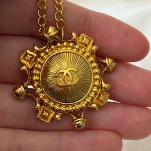 Gold Vintage Chanel Pendant Necklace